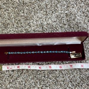 14k blue topaz bracelet